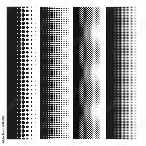 Halftone dots pattern gradient in vector format