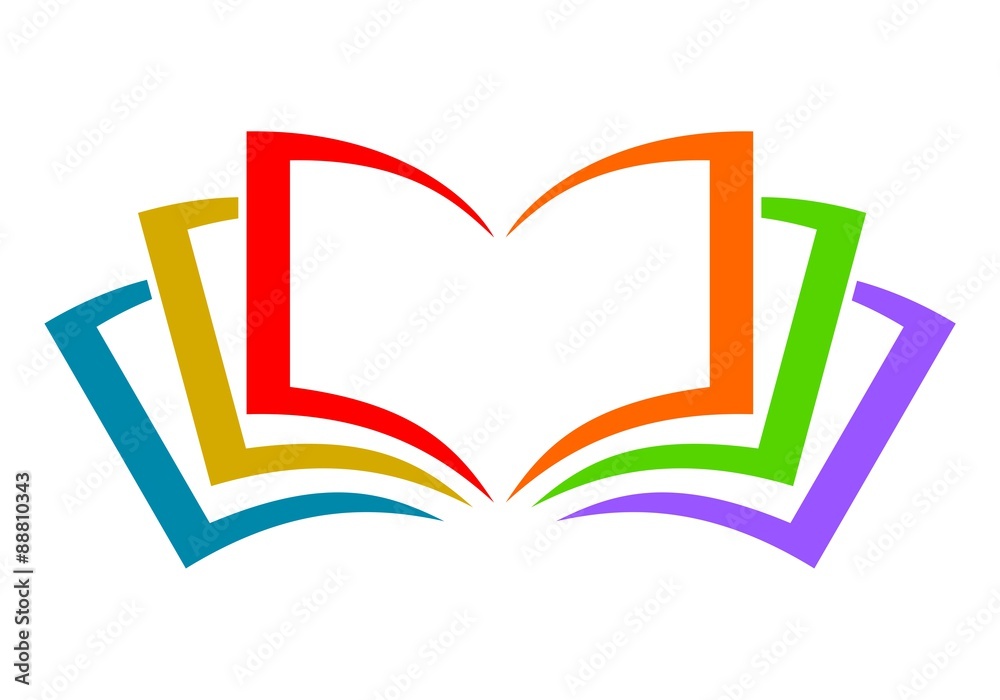 Obraz premium Book logo color