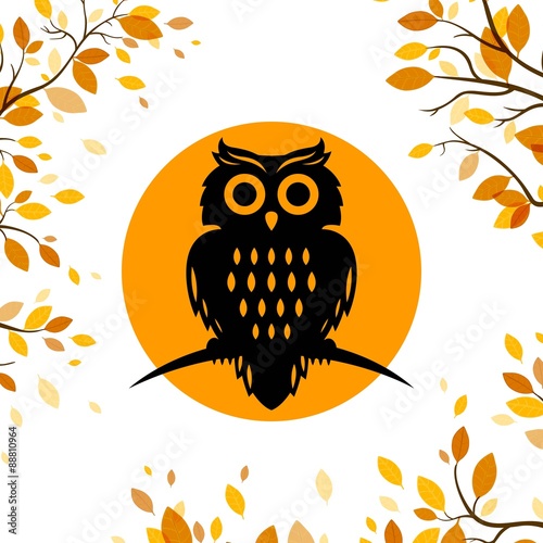 Vector Illustration of a Halloween Owl