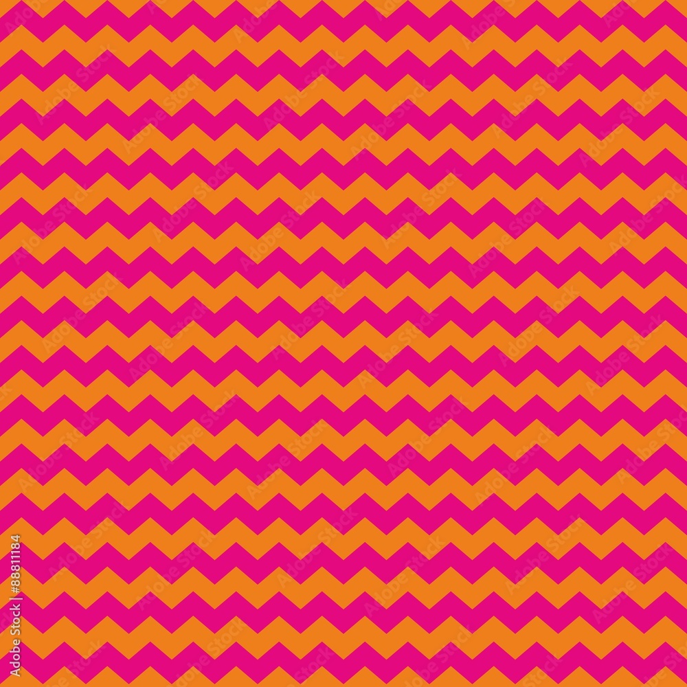 Tile neon vector pattern with pink and orange zig zag Tile neon vector pattern with pink and orange zig zag
