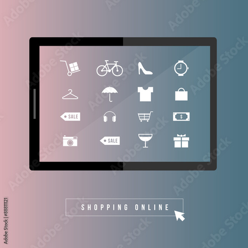 Minimal Design Online Shopping Concept