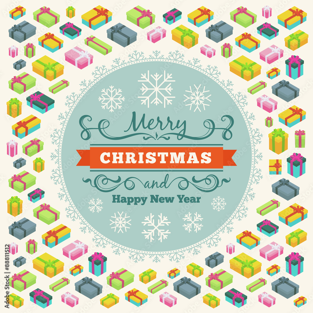 Merry Christmas vector decorating design Merry Christmas vector decorating design