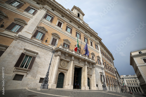 Palazzo Montecitorio inf Rome: Seat of the Representative chamber of the Italian Parliament photo