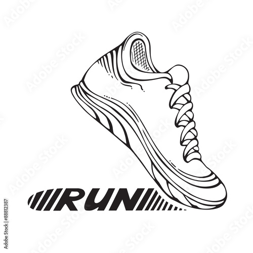 Running sport shoe symbol.