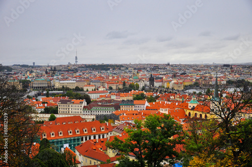 Prague from bird eye view