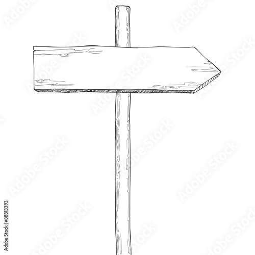 Hand drawn vector illustration. Empty Pointer