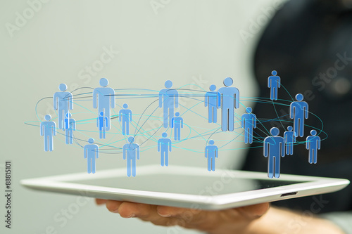 Fototapeta Naklejka Na Ścianę i Meble -  network 3d