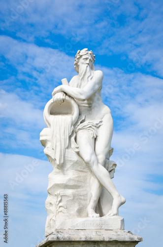 MOSCOW  RUSSIA - June 12  2015  Marble statue at Kuskovo Park in