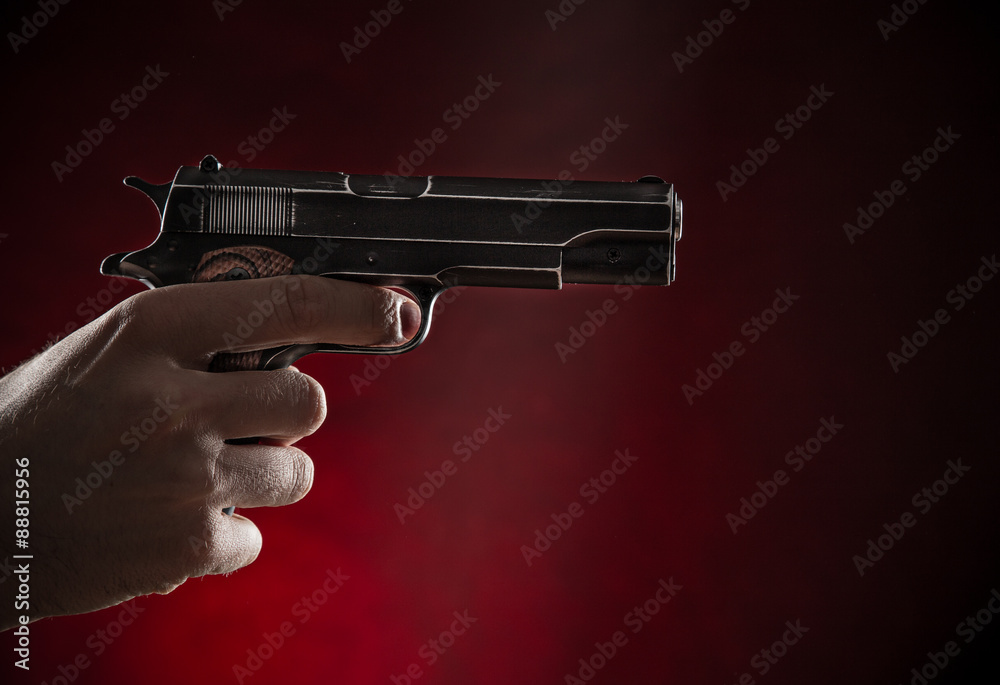 Killer with gun. Killer with gun.