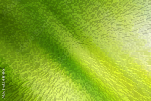 Photography Abstract green light background with 3D extrude effect.