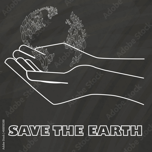 Hands holding a globe