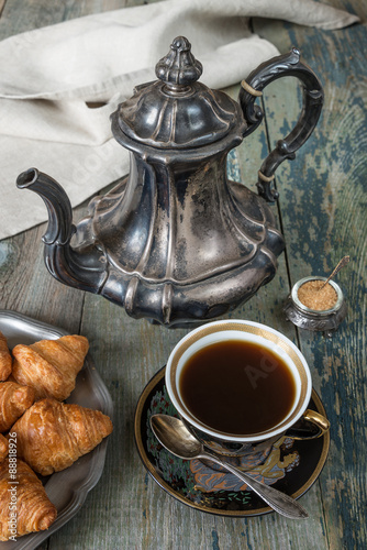 Coffee and croissants