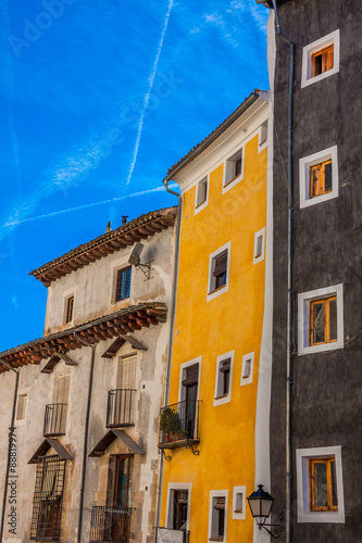 Old color houses facades in Cuenca, central Spain © Lukasz Janyst