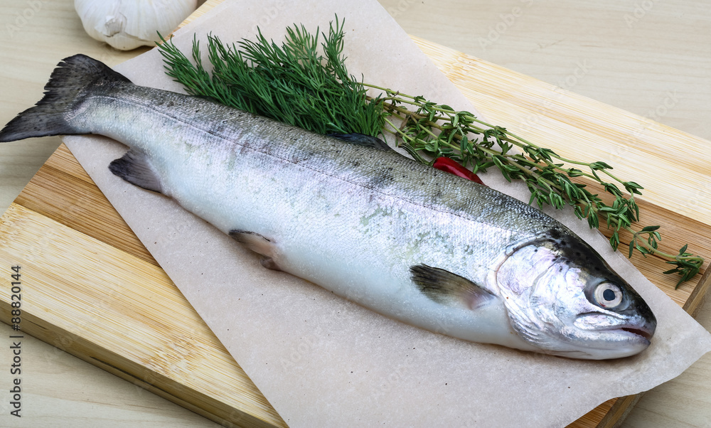 Raw trout