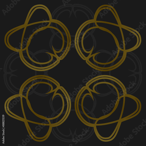 illustration of bronze stylized swan ornament