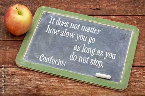 Confucius quote on persistence photo