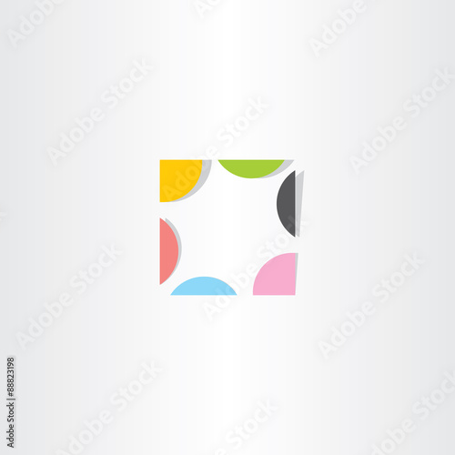 colorful abstract square business design vector element