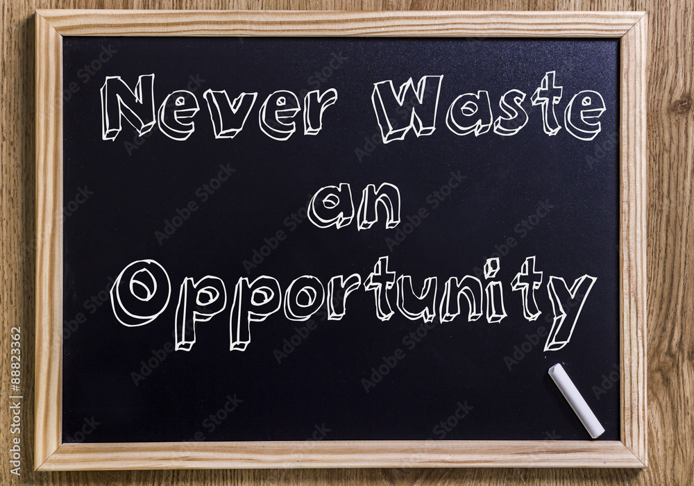 Fototapeta premium Never Waste an opportunity