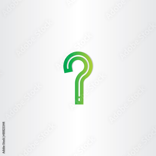 green question mark stylized vector