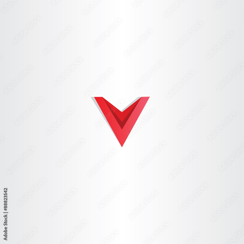 logo red symbol letter v vector logo red symbol letter v vector