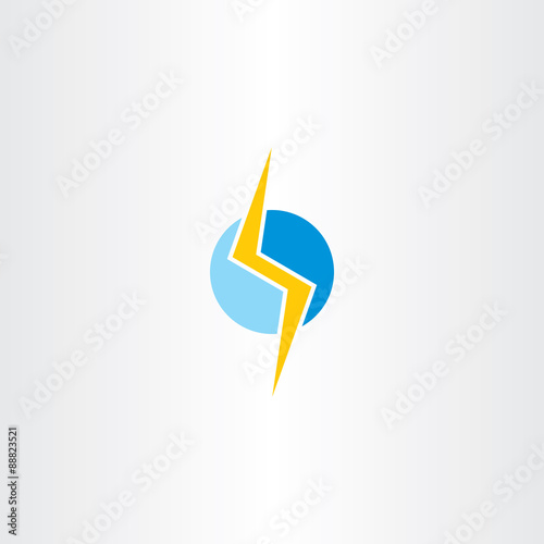 Free Download lighting bolt vector yellow blue logo - GFXLoad