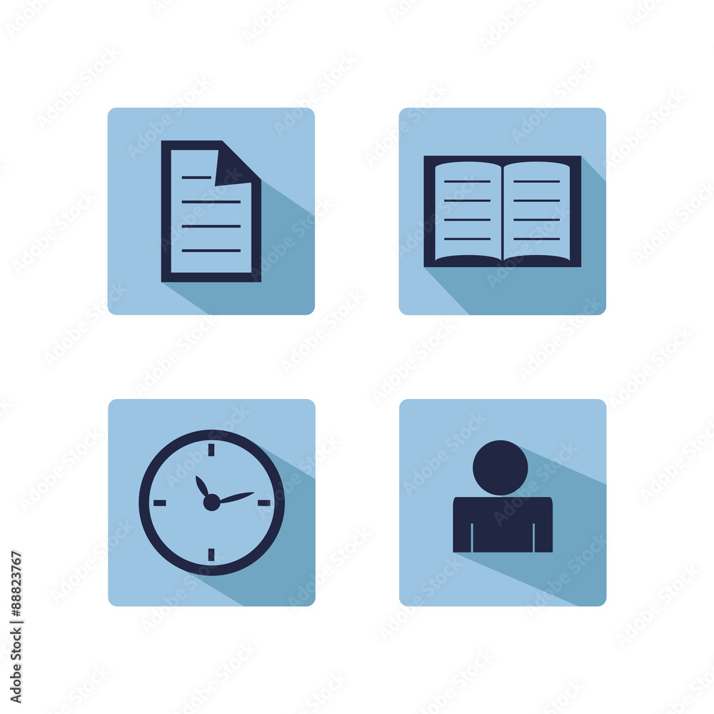 Online marketing, advertising, copywriting and seo mini set of flat icons Online marketing, advertising, copywriting and seo mini set of flat icons