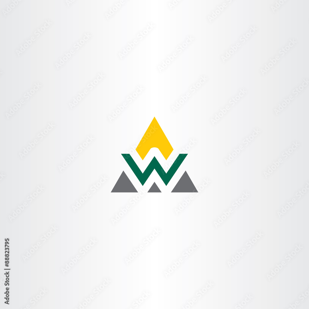 triangle logo letter w symbol vector triangle logo letter w symbol vector