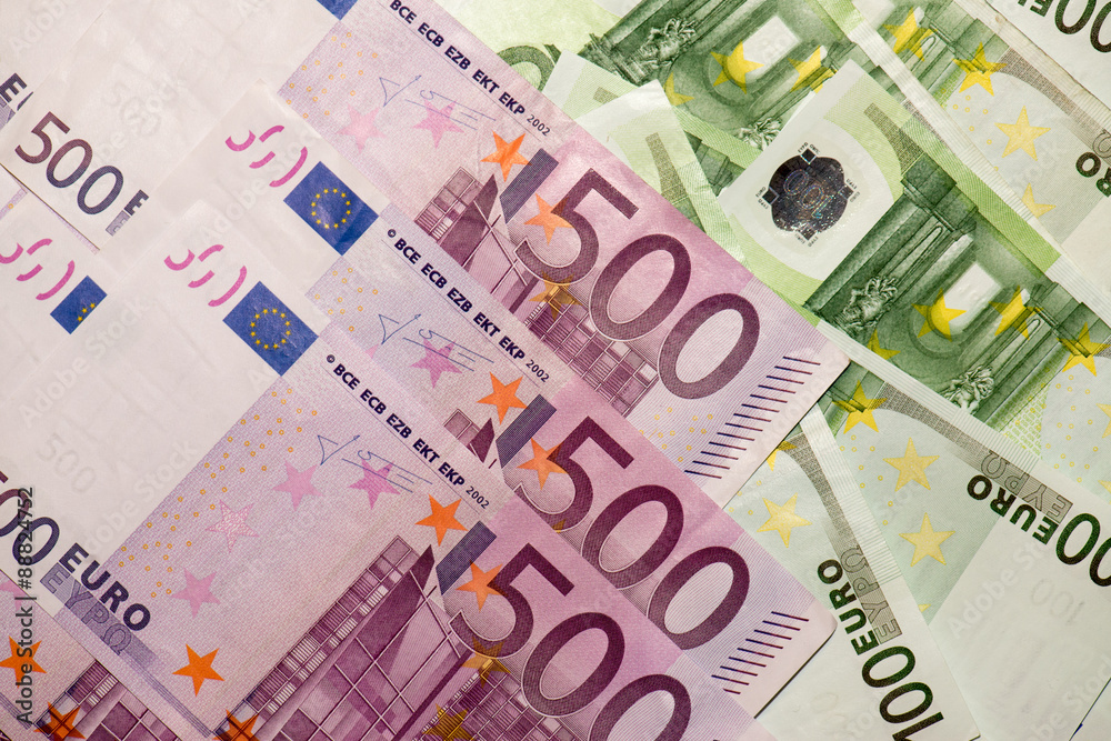 Euro money banknotes background Euro money banknotes background