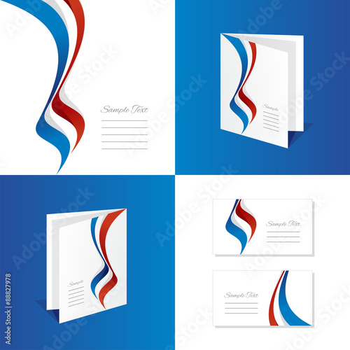 Abstract France brochure leaflet folder cover business card