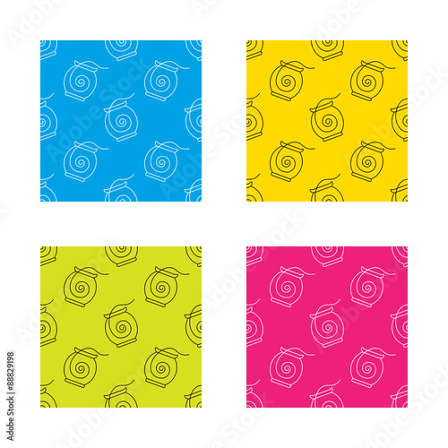 Dental floss icon. Teeth cleaning sign.