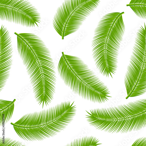 Palm leaves seamless © Nataly-Nete