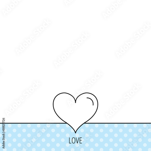 Love heart icon. Life sign.