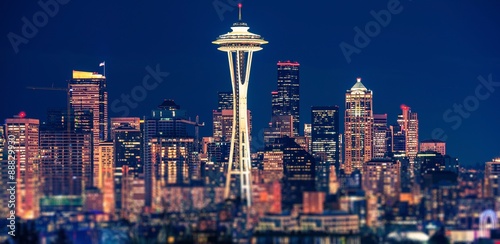 Seattle Night Panoramic © Tomasz Zajda