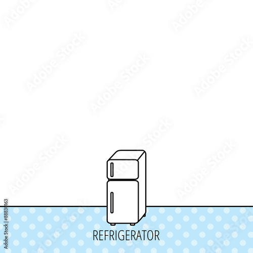 Refrigerator icon. Fridge sign.