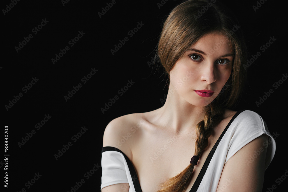 Fototapeta premium beautiful young women posing in studio 