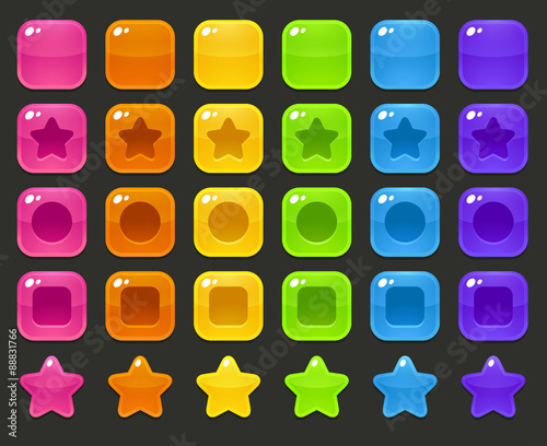 Game blocks for match 3 puzzle