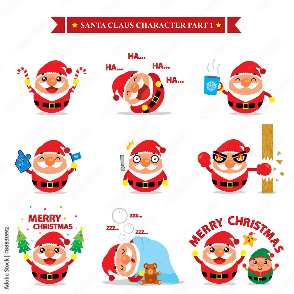 Santa Claus character sets Santa Claus character sets