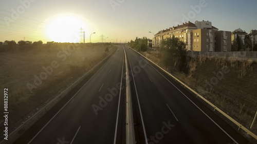 timelapse carretera Leganes Madrid España photo