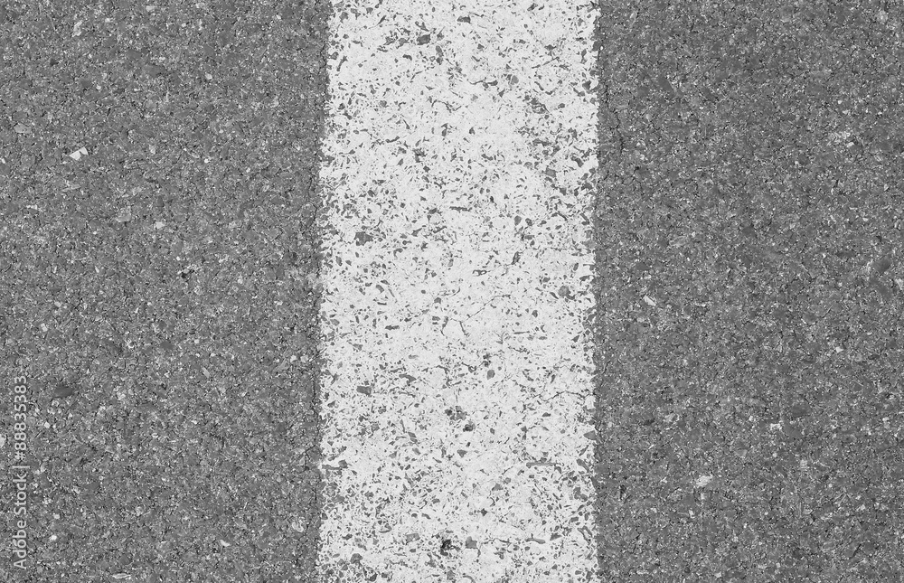 Fototapeta premium old white line on the road texture