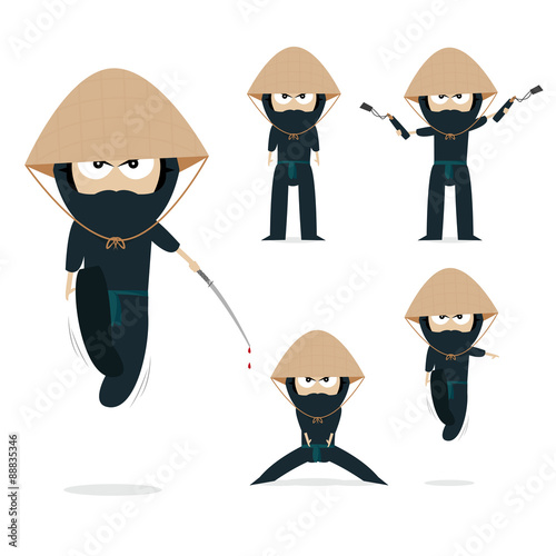 vector set of ninja