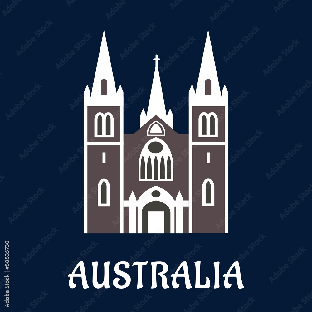 Australian cathedral church flat icon