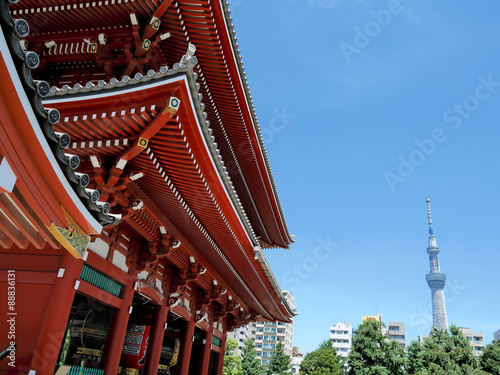 asakusa temple TOKYOU sky tree photo