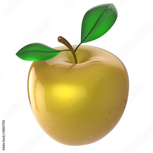Apple yellow golden nutrition fruit antioxidant fresh ripe food
