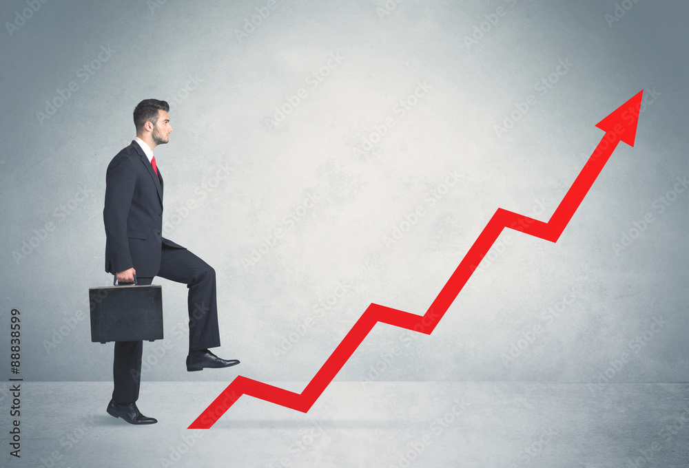 Climbing on red graph arrow Climbing on red graph arrow