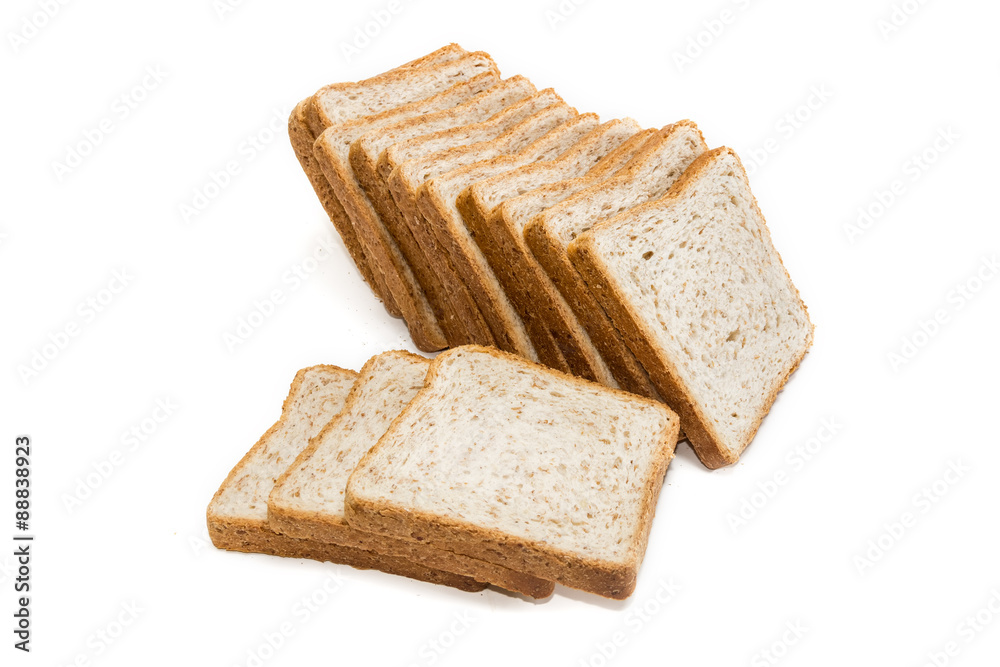 Sliced bread for toasting on a light background Sliced bread for toasting on a light background