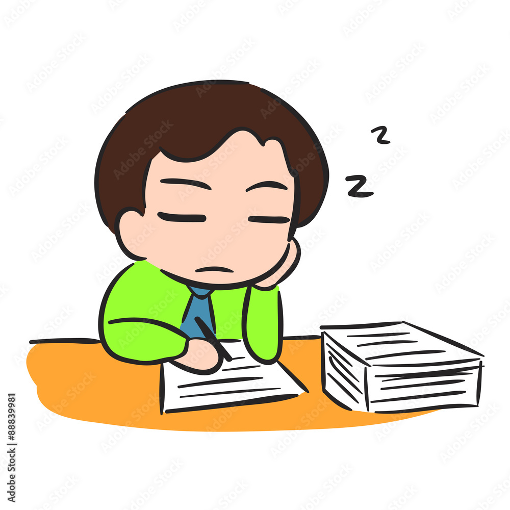 Businessman Sleep with low battery, VECTOR Stock EPS10