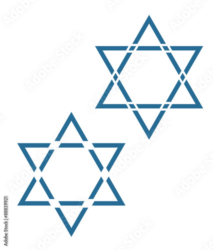 david star jewish star vector symbol design