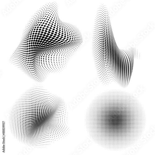 dotted background morphing vector design