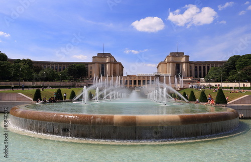 jardin et jets d'eau du Trocadéro