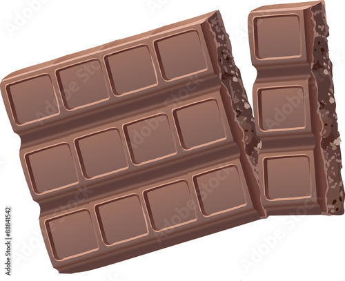 Vector realistic illustration - Chocolate, isolated on white background